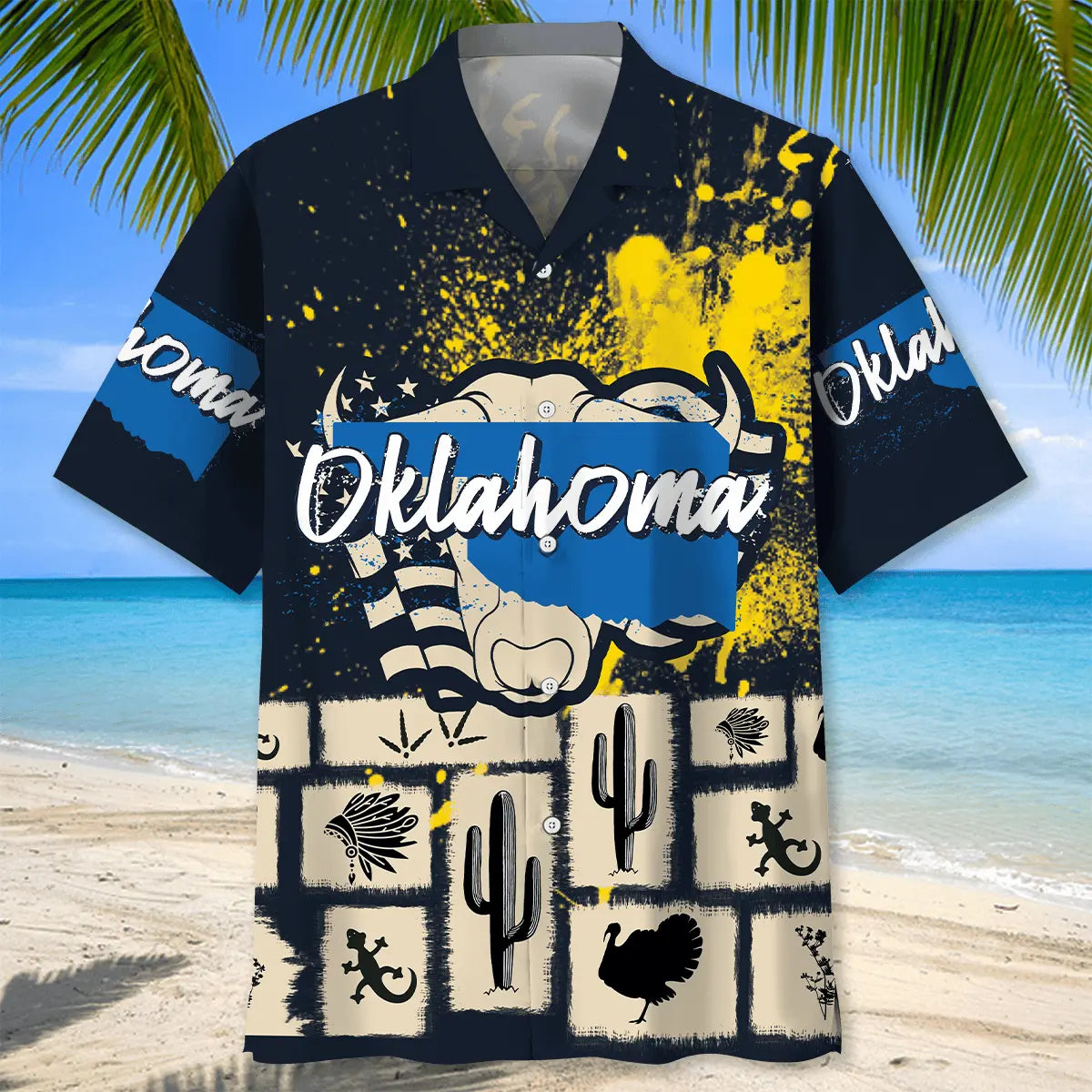 Oklahoma Culture Proud Hawaiian Shirt For Coastal Festival, Summer Vacation, And Casual Wear