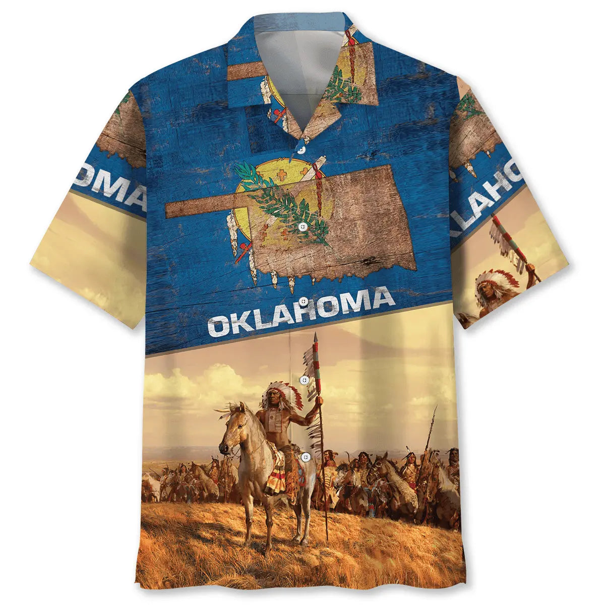 Oklahoma Native Proud Hawaiian Shirt For Summer Gathering, Beach Party, And Warm Weather Fashion