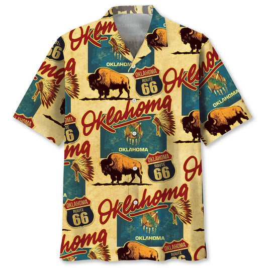 Oklahoma Proud Hawaiian Shirt For Resort Escape, Coastal Festival, And Warm Weather Fashion