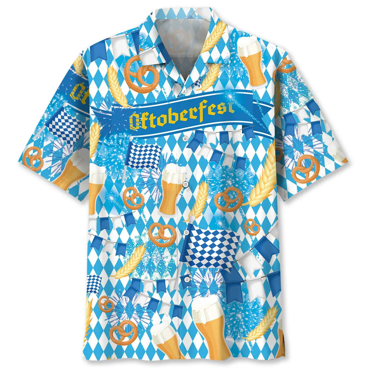 Oktoberfest Celebration Drinking Hawaiian Shirt For Island Vacations, Resort Wear, And Relaxed Seasonal Style