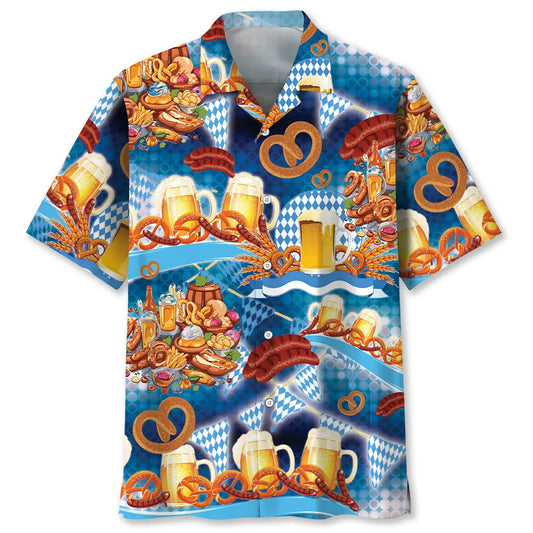 Oktoberfest Celebrations Hawaiian Shirt For Coastal Travel, Casual Events, And Comfortable Summer Wear