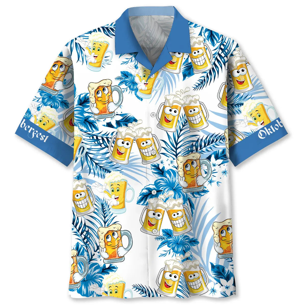 Funny Oktoberfest Drinking Beer Hawaiian Shirt For Tropical Holidays, Outdoor Gatherings, And Everyday Comfort