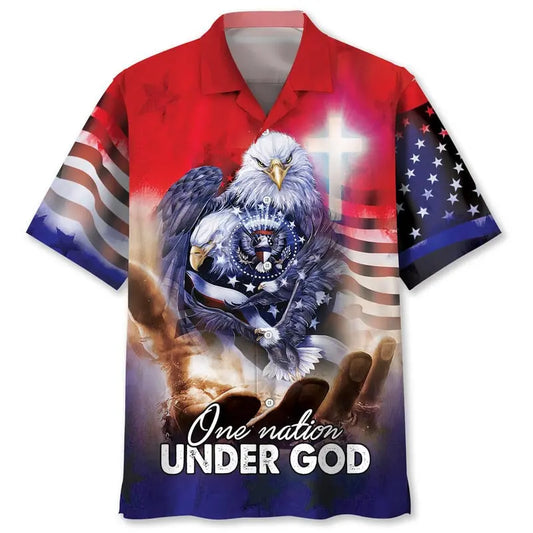 Nation Under Faith Hawaiian Shirt For Resort Trips, Coastal Parties, And Warm Weather Style