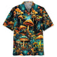 Orange Mushroom Hawaiian Shirt For Coastal Travel, Casual Events, And Comfortable Summer Wear