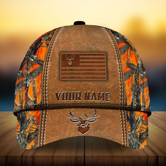 Deer Hunting Leather Personalized Classic Cap For Casual Events Beach Trips And Thoughtful Gifting