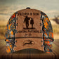 Father And Son Hunting Personalized Classic Cap For Vacations Festivals Parties And Everyday Outfits