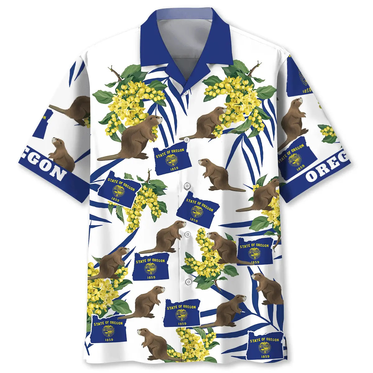 Oregon Proud Hawaiian Shirt For Island Getaway, Coastal Adventure, And Casual Wear