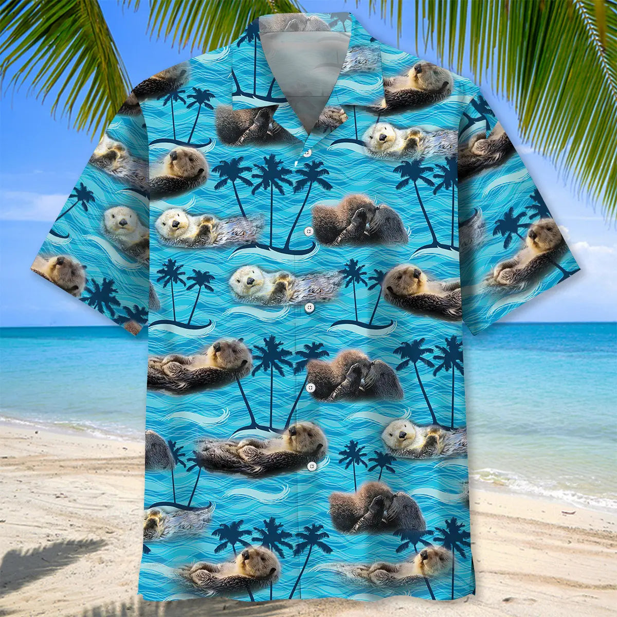 Otters Ocean Hawaiian Shirt For Island Getaways, Outdoor Gatherings, And Comfortable Summer Wear