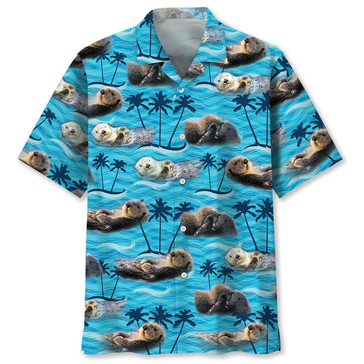 Otters Ocean Hawaiian Shirt For Island Getaways, Outdoor Gatherings, And Comfortable Summer Wear