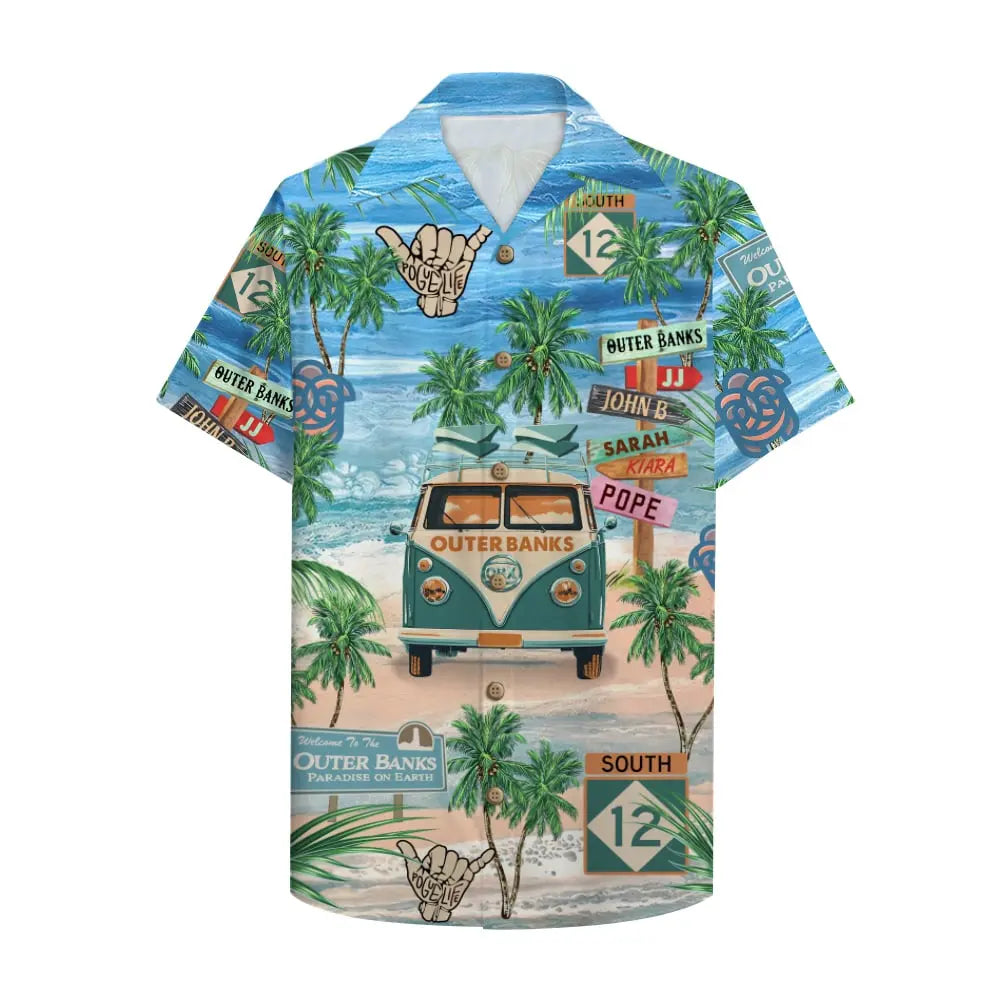 Coastal Island Summer Adventure Aloha Hawaiian Shirt For Beach Days, Coastal Adventures, And Thoughtful Gift Giving