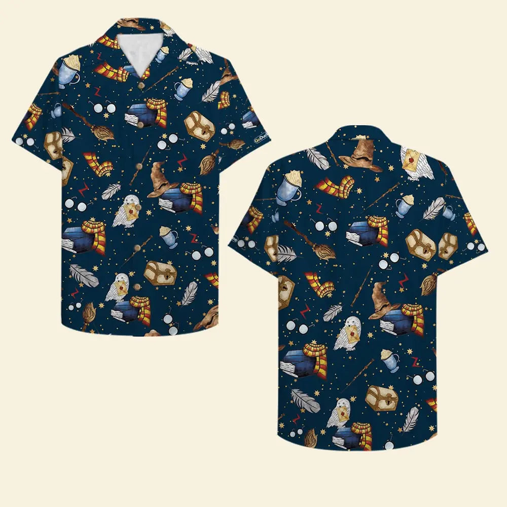Island Summer Owl Scarf Seamless Pattern Aloha Fans Hawaiian Shirt For Summer Vacation, Beach Travel, And Casual Wear