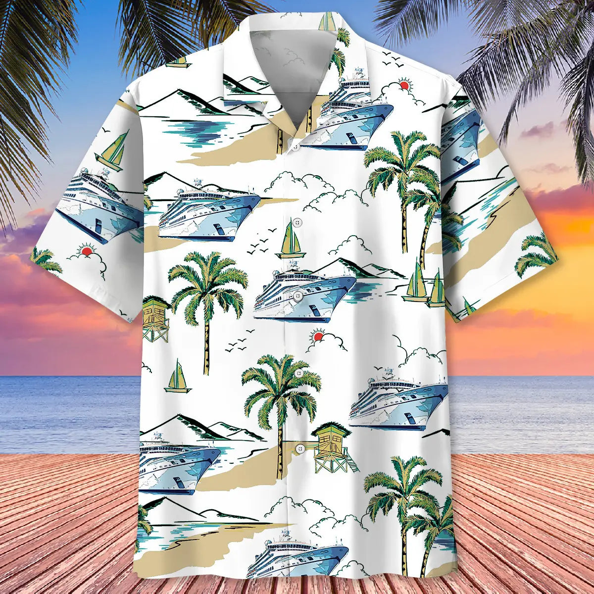 Palm Family Cruise Hawaiian Shirt For Beach Days, Coastal Adventures, And Thoughtful Gift Giving