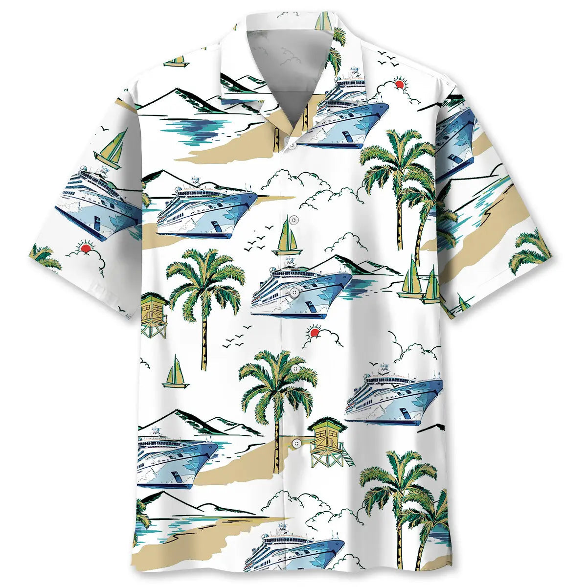 Palm Family Cruise Hawaiian Shirt For Beach Days, Coastal Adventures, And Thoughtful Gift Giving