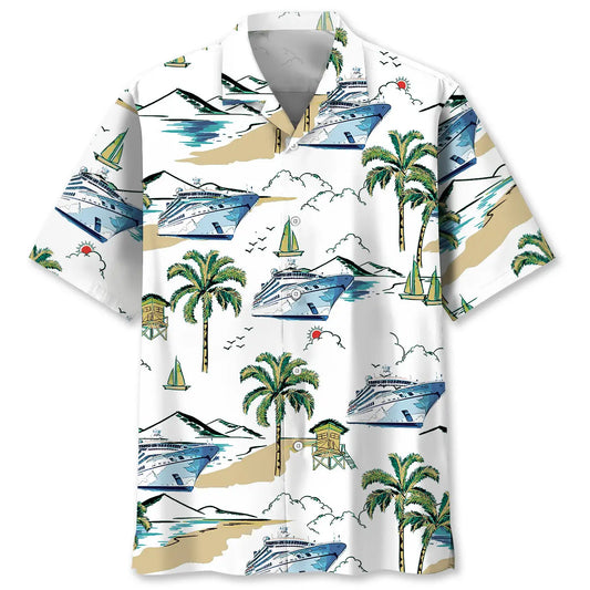 Palm Family Cruise Hawaiian Shirt For Beach Days, Coastal Adventures, And Thoughtful Gift Giving