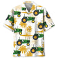Palm Tree Green Tractor Hawaiian Shirt For Coastal Festival And Vacation Style