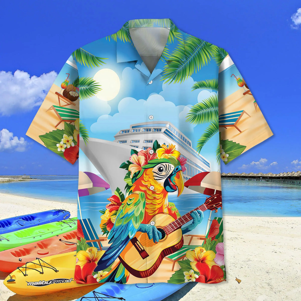 Island Parrot Cruise Aloha Hawaiian Shirt For Nature Fans, Resort Trips, And Comfortable Warm Weather Wear
