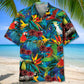 Tropical Parrot Hawaiian Shirt For Tropical Holidays, Outdoor Gatherings, And Everyday Comfort