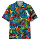 Tropical Parrot Hawaiian Shirt For Tropical Holidays, Outdoor Gatherings, And Everyday Comfort