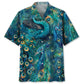 Peacock Teal Hawaiian Shirt For Coastal Travel, Casual Events, And Comfortable Summer Wear
