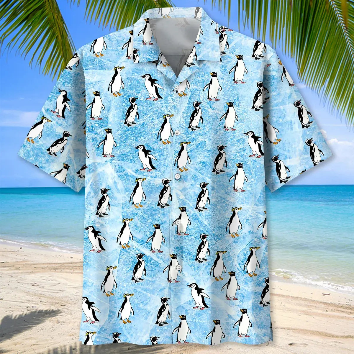 Penguins Ice Hawaiian Shirt For Coastal Travel, Casual Events, And Comfortable Summer Wear