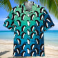 Penguins Ocean Hawaiian Shirt For Summer Vacation, Beach Travel, And Casual Wear