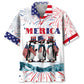 American Penguins Hawaiian Shirt For Patriotic Events, Summer Travel, And Casual Outdoor Wear