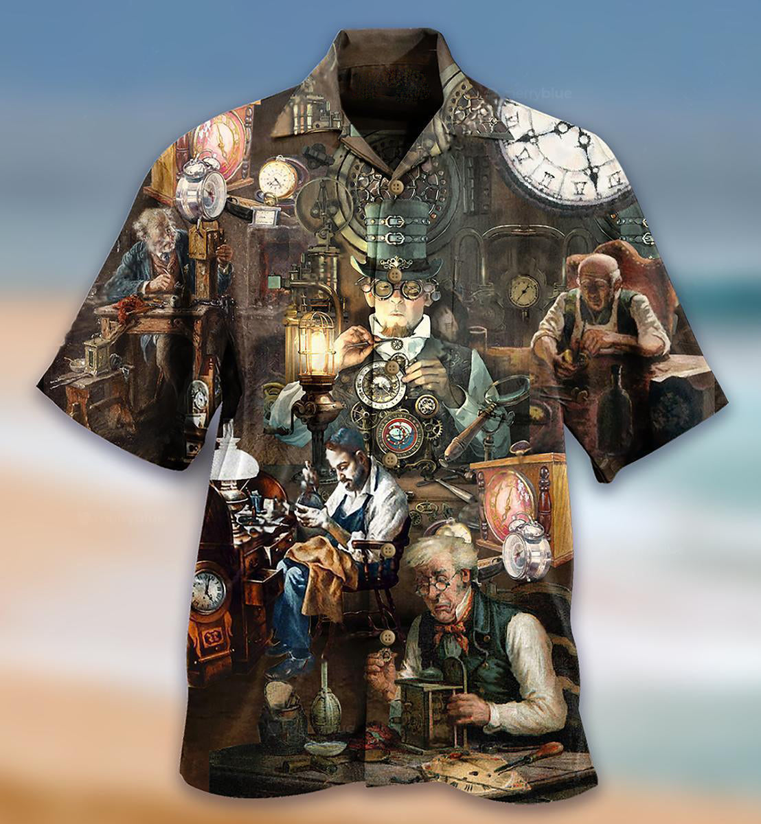 Watchmaker Skillfull Hands Excellent Watchmakers Hawaiian Shirt Artwork View For Weekend Travel And Beach Style