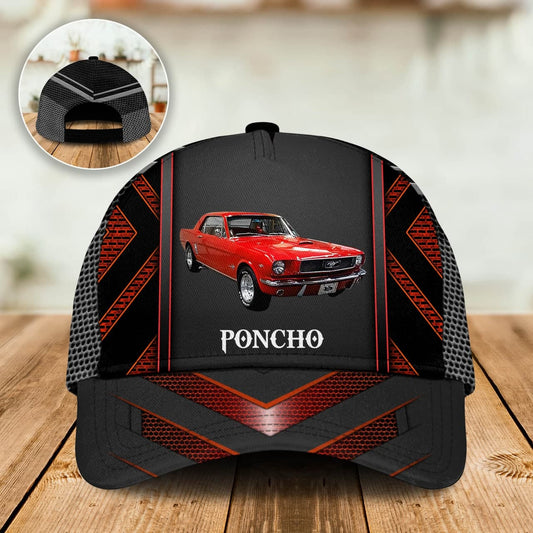 Red Car Poncho Special Classic Cap For Weekend Adventures Festivals And Gift Giving