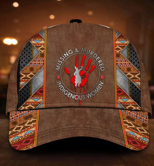 Missing Indigenous Women Awareness Classic Cap For Outdoor Events Beach Travel And Relaxed Daily Style