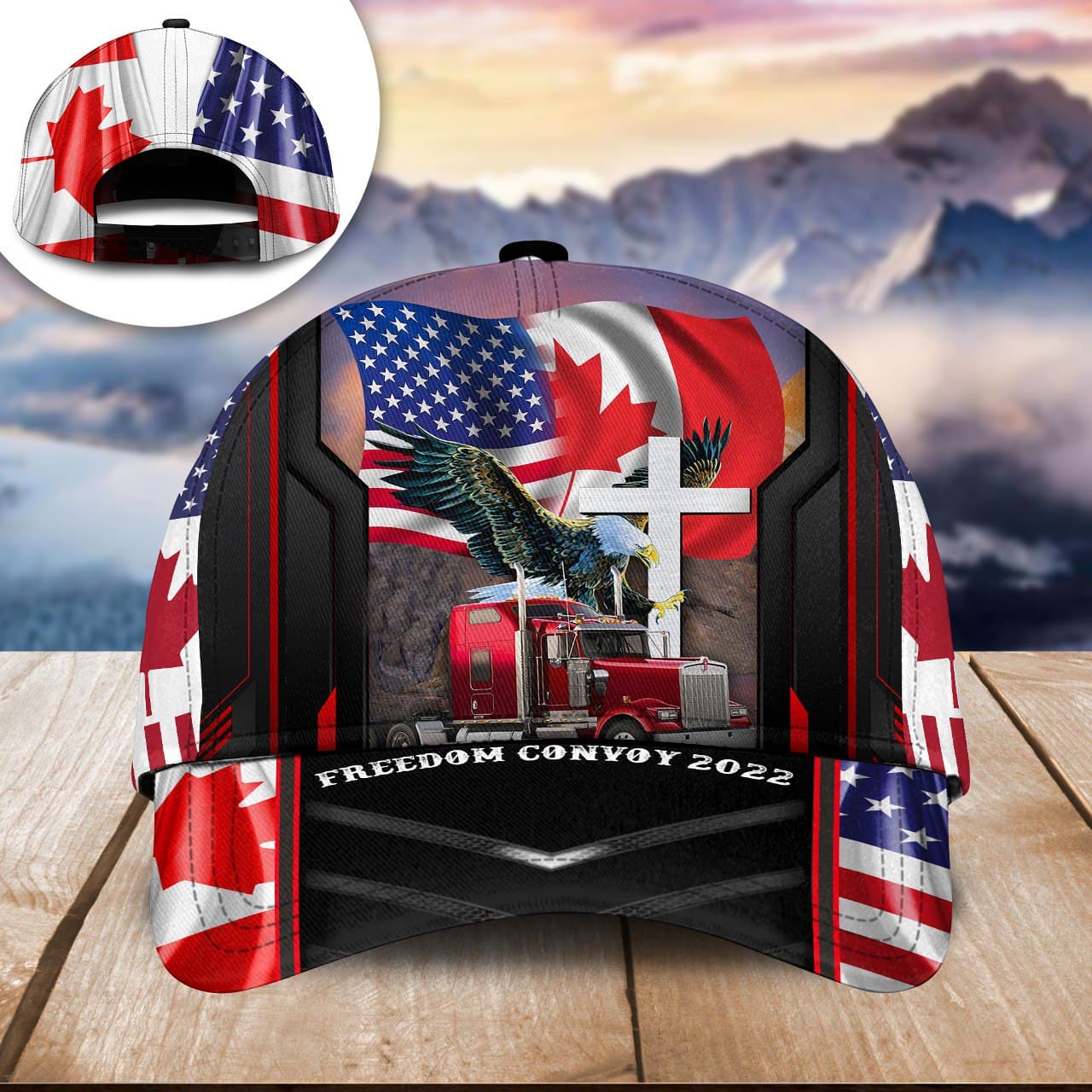Truck Eagle Canadian Freedom Classic Cap For Comfortable Casual Wear Holidays And Outdoor Trips