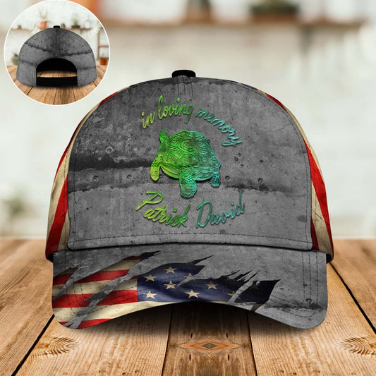 Turtle In Loving Memory Classic Cap For Festivals Travel Adventures And Casual Gift Giving