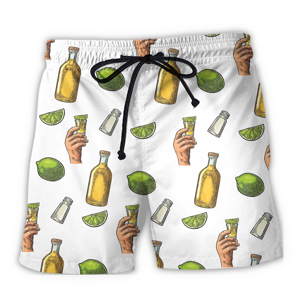 Tequila Therapy Humor Quote Beach Shorts Design Detail For Coastal Escapes And Daily Wear