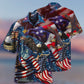 Eagle American Victory Hawaiian Shirt For Summer Vacation And Beach Travel