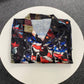 Skull American Pride Hawaiian Shirt Pattern View For Lightweight Everyday Style