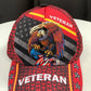 Veteran Eagle America Red Classic Cap For Casual Travel Parties And Comfortable Outdoor Wear