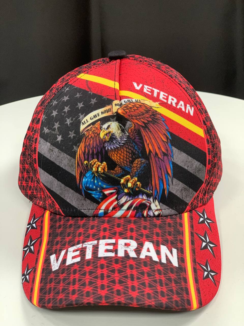 Veteran Eagle America Red Classic Cap For Casual Travel Parties And Comfortable Outdoor Wear