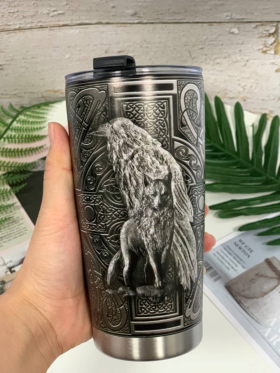 Viking Warrior Personalized 20 Oz Tumbler For Coffee Travel And Daily Drinks
