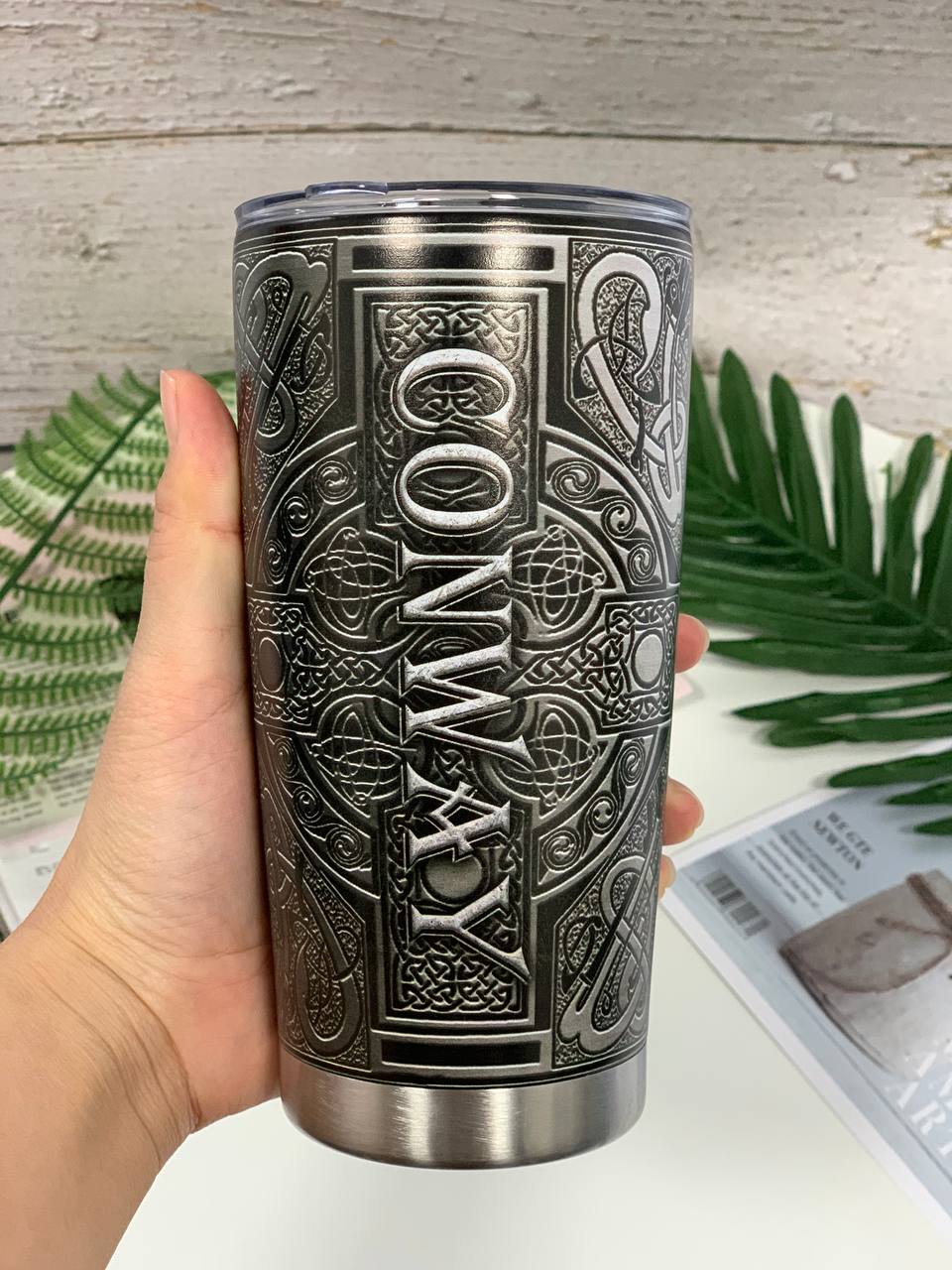 Viking Warrior Personalized 20 Oz Tumbler For Coffee Travel And Daily Drinks