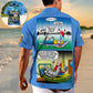 Colorful Cartoon Story Hawaiian Shirt For Island Vacations, Resort Wear, And Relaxed Seasonal Style