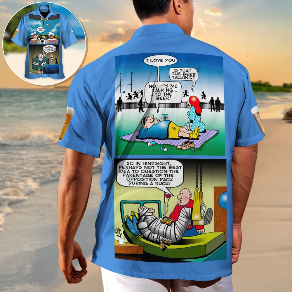 Colorful Cartoon Story Hawaiian Shirt For Island Vacations, Resort Wear, And Relaxed Seasonal Style