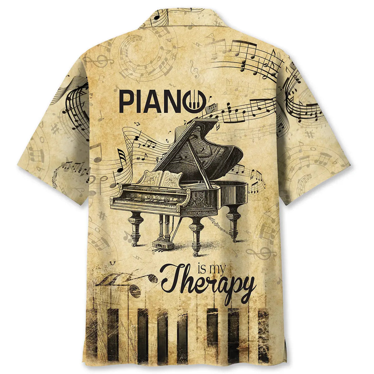 Piano Therapy Hawaiian Shirt For Beach Days, Summer Outings, And Thoughtful Gift Giving