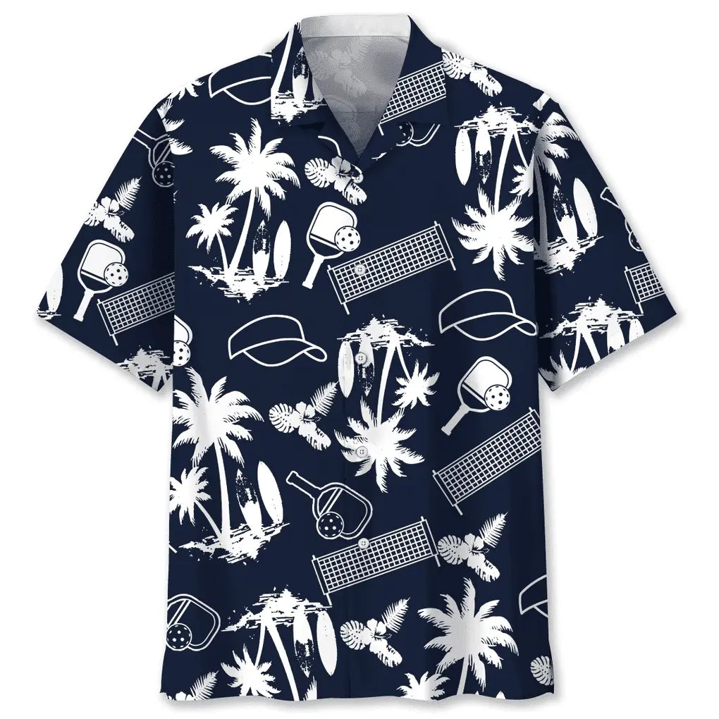 Pickleball Black Hawaiian Shirt For Beach Days, Summer Outings, And Thoughtful Gift Giving