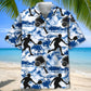 Pickleball Blue Nature Hawaiian Shirt For Coastal Travel, Casual Events, And Comfortable Summer Wear