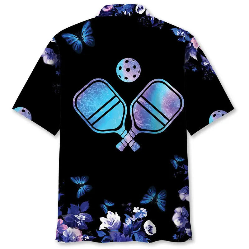 Floral Pickleball Nature Hawaiian Shirt For Beach Days, Summer Outings, And Thoughtful Gift Giving