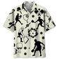 Pickleball Icon Black White Hawaiian Shirt For Island Vacations, Resort Wear, And Relaxed Seasonal Style