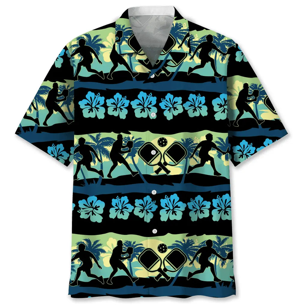 Pickleball Nature Beach Hawaiian Shirt For Tropical Holidays, Resort Trips, And Relaxed Coastal Style