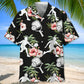 Floral Pickleball Nature Hawaiian Shirt For Summer Vacation, Beach Travel, And Casual Wear