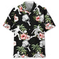 Floral Pickleball Nature Hawaiian Shirt For Summer Vacation, Beach Travel, And Casual Wear