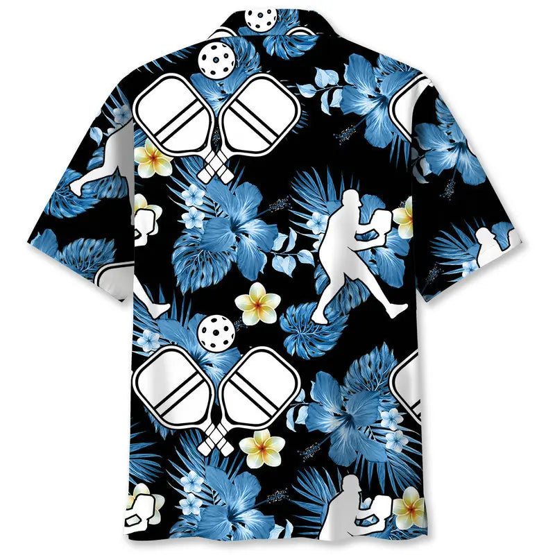 Pickleball Nature Hawaiian Shirt For Island Vacations, Resort Wear, And Relaxed Seasonal Style