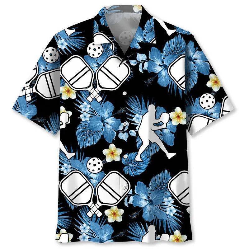 Pickleball Nature Hawaiian Shirt For Island Vacations, Resort Wear, And Relaxed Seasonal Style